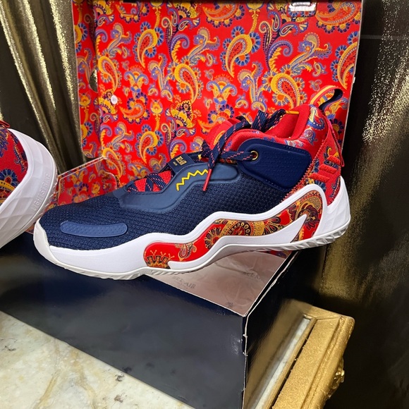 π΅π΄ Adidas D.O.N. Issue 3 Sneakers β Navy & Red π΄π΅ - Picture 5 of 9